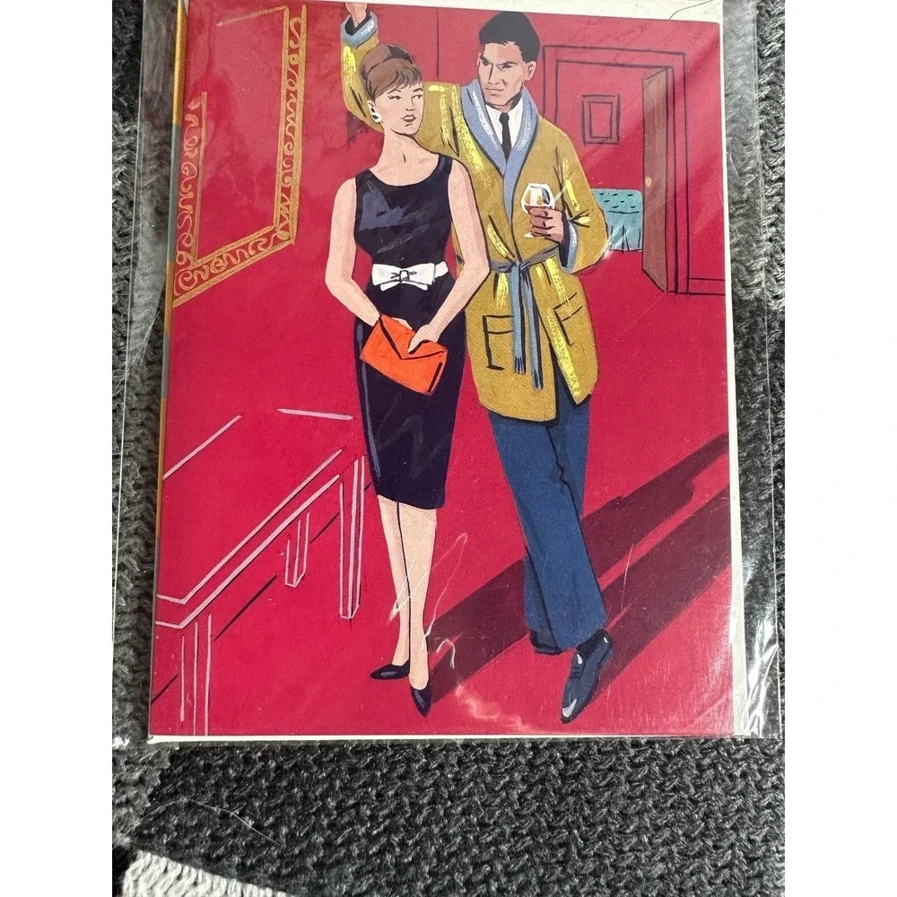Mid century modern stationary card set of 2  NWT
